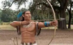 Animated Missisipian Holding A Bow And Arrow