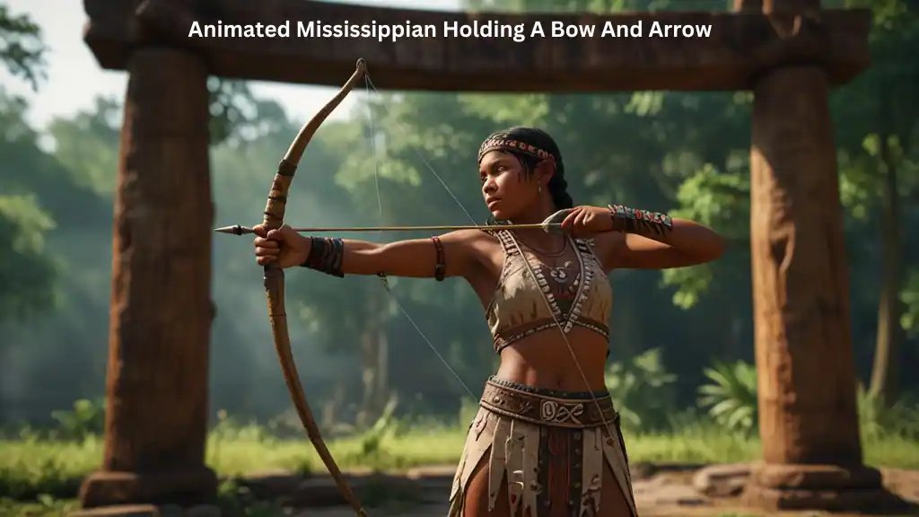 Animated Mississippian Holding A Bow And Arrow