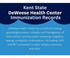 Kent State Deweese Health Center immunization records